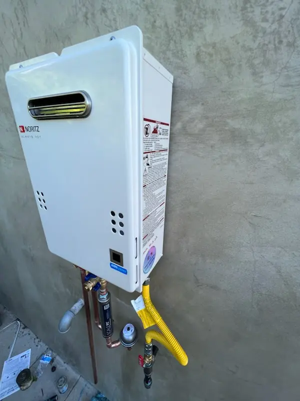Tankless water heater installation for Montague Village homes