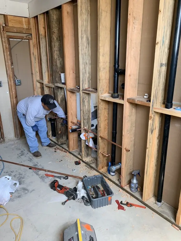 Commercial rough-in plumbing for Water Heater Replacement in Montague Village